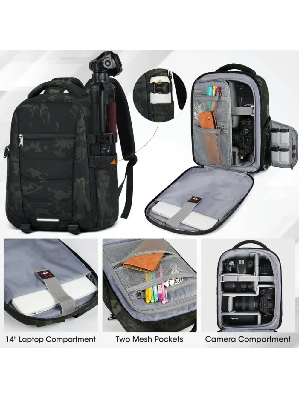 Versatile Camera Backpack for DSLR, SLR & Mirrorless - Professional Photography